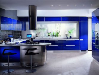 Синяя кухня дизайн и идеи
