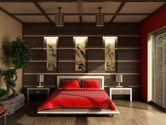 Спальня на заказ в японском стиле 